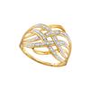 Image 1 : 0.05 CTW Natural Diamond Woven Cocktail Ring 10K Yellow Gold