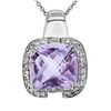 Image 1 : 14K Two Tone Gold 0.27CTW Amethyst Necklaces - REF-50K4R