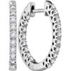 Image 1 : 0.32 CTW Natural Diamond Hoop Earrings 10K White Gold