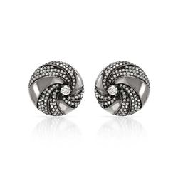 14KWhite Gold 0.99 CTW Diamond Earring - REF-105K7R