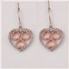 Image 1 : 14K Two Tone Gold 0.26CTW Diamond Earring - REF-29R9K