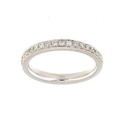 14K White Gold 0.49CTW Diamond Band Ring - REF-67F5M