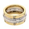 Image 1 : 14K Two Tone Gold 0.28CTW Diamond Fashion Ring - REF-119X4Y