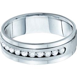 0.25 CTW Mens Natural Diamond Band 14K White Gold