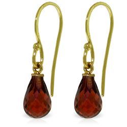 Genuine 2.7 ctw Garnet Earrings Jewelry 14KT Yellow Gold - REF-13W3Y