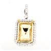 Image 1 : 14K TwoTone Gold 0.43CTW SemiMount Slider w/Chain - REF-77M3F