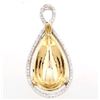 Image 1 : 14K TwoTone Gold 0.17CTW SemiMount Slider w/Chain - REF-63M2F
