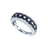 Image 1 : 0.7 CTW Black Colored Diamond Circular Band 10K White Gold