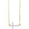 Image 1 : 0.1 CTW Natural Diamond Cross Pendant 10K Yellow Gold