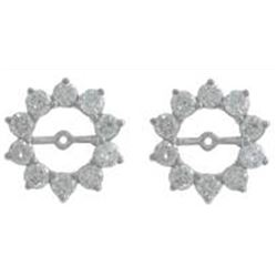 14K White Gold 2.42CTW Diamond Earring Jackets - REF-280F5M