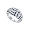 Image 1 : 1.09 CTW Natural Diamond Cocktail Ring 10K White Gold