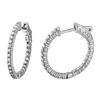 Image 1 : 14K White Gold 0.93CTW Diamond Hoop Earring - REF-114M2F