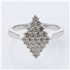 Image 1 : Round Prong-set Diamond-shape Ring in 14K White Gold - REF-62X6Y