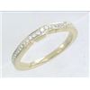 Image 1 : 14K Yellow Gold 0.16CTW Diamond Band Ring - REF-39A5N