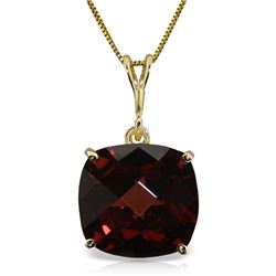 Genuine 4.5 ctw Garnet Necklace Jewelry 14KT Yellow Gold - REF-31W2Y