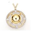 Image 1 : 14K TwoTone Gold 0.34CTW SemiMount Slider w/Chain - REF-77K2R
