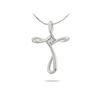 Image 1 : 0.02 CTW 14K White Gold Ladies Slider with Chain - REF-22Y5X