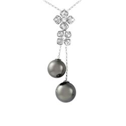 Genuine 0.52 TCW 14K White Gold Ladies Necklace - REF-137W5H