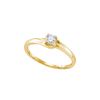 Image 1 : 0.11 CTW Natural Diamond Solitaire Promise Bridal Ring 10K Yellow Gold