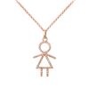 Image 1 : 14K Gold 0.24 CTW Diamond Slider with Chain - REF-34H5W