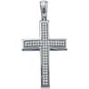 0.25 CTW Natural Diamond Cross Faith Pendant 10K White Gold