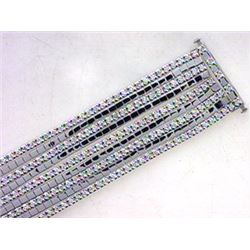 14K White Gold 7.06CTW Diamond Multi-Row Bracelet - REF-1114M6F