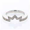 Image 1 : 14K White Gold 0.28CTW Diamond Band Ring - REF-52W3H