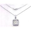 Image 1 : 14K White Gold 0.88CTW Diamond Necklaces - REF-83F5M