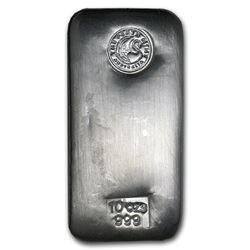 Genuine 10 oz 0.999 Fine Silver Bar - Perth Mint