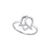 Image 1 : 0.2 CTW Natural Diamond Unique Tulip Flower Cocktail Ring 10K White Gold