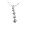 Image 1 : 0.75 CTW 14K White Gold Ladies Slider with Chain - REF-129H5W