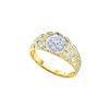 Image 1 : 0.04 CTW Mens Natural Diamond Nugget Band 10K Yellow Gold