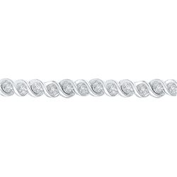 0.5 CTW Natural Diamond Tennis Bracelet 10K White Gold