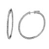 Image 1 : 14K White Gold 2.71CTW Diamond Hoop Earring - REF-262Y3X