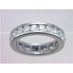 14K White Gold 2.23CTW Diamond Band Ring - REF-254F3M
