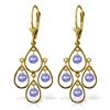 Image 1 : Genuine 2.4 ctw Tanzanite Earrings Jewelry 14KT Yellow Gold - REF-74Z6N