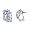 Image 1 : 14K White Gold 0.92CTW Diamond Earring - REF-94M5F