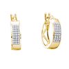 Image 1 : 0.16 CTW Natural Diamond Hoop Earrings 10K Yellow Gold