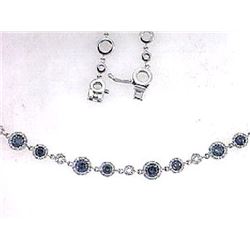 14K White Gold 1.33CTW Diamond Necklaces - REF-486F5M