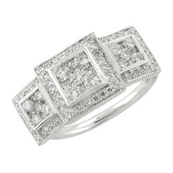 14K White Gold 1CTW Diamond Rings - REF-132A2N