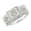 Image 1 : 14K White Gold 1CTW Diamond Rings - REF-132A2N