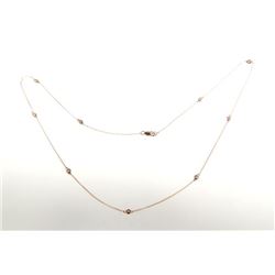 14K Rose Gold 0.46CTW Diamond Necklace - REF-60A9N