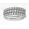 Image 1 : 14K White Gold 1.16CTW Diamond Band Ring - REF-76A2N