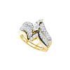 Image 1 : 1 CTW Marquise Natural Diamond Solitaire Bridal Ring 14K Yellow Gold
