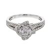 0.74 CTW 14K White Gold Ladies Ring - REF-85N8A