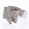 Image 1 : Cocktail Pave-set Diamond Ring in 14K White Gold - REF-133H3W