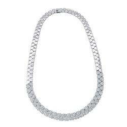 18K Gold 3.75 CTW Diamond Necklace - REF-981X3Y