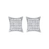 0.33 CTW Natural Diamond Square Kite Earrings 10K White Gold