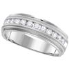 1 CTW Mens Natural Diamond Band 14K White Gold