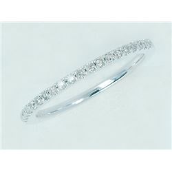 14K White Gold 0.21CTW Diamond Band Ring - REF-31X5Y
